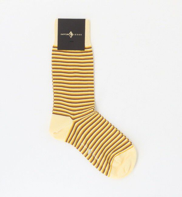 UNITED ARROWS「＜SOZZI＞カラーボーダー ソックス」|ソックス|YELLOW