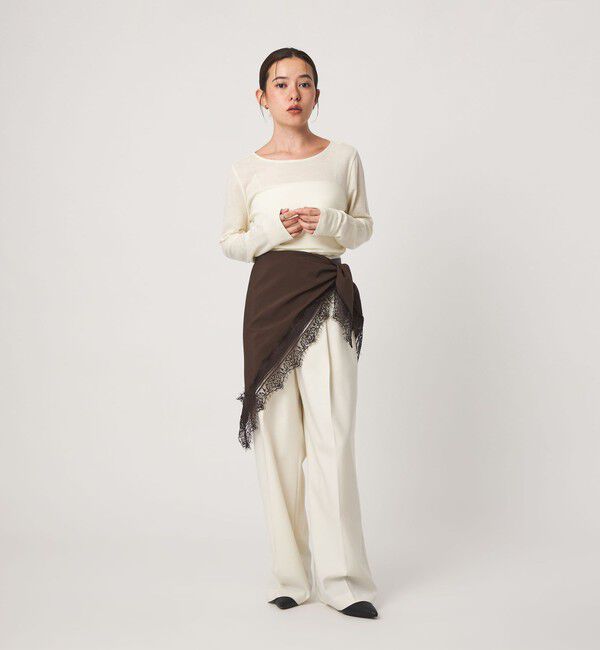 UNITED ARROWS green label relaxing「レーストリム 三角 スカーフ」|ストール|