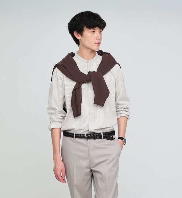 UNITED ARROWS green label relaxing「MULTI FUNCTION ピンオックス バンドカラー 長袖シャツ -UVカット・吸水速乾・遮熱-」|シャツ・ブラウス|