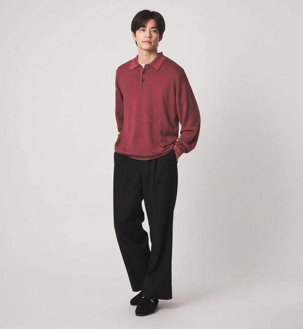 UNITED ARROWS green label relaxing「スノーダイ ウール ニット 長袖 ポロシャツ」|ニット・セーター|