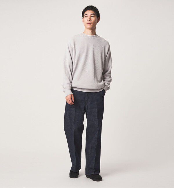 UNITED ARROWS green label relaxing「コンパクト コットン アゼ クルーネック ニット」|ニット・セーター|
