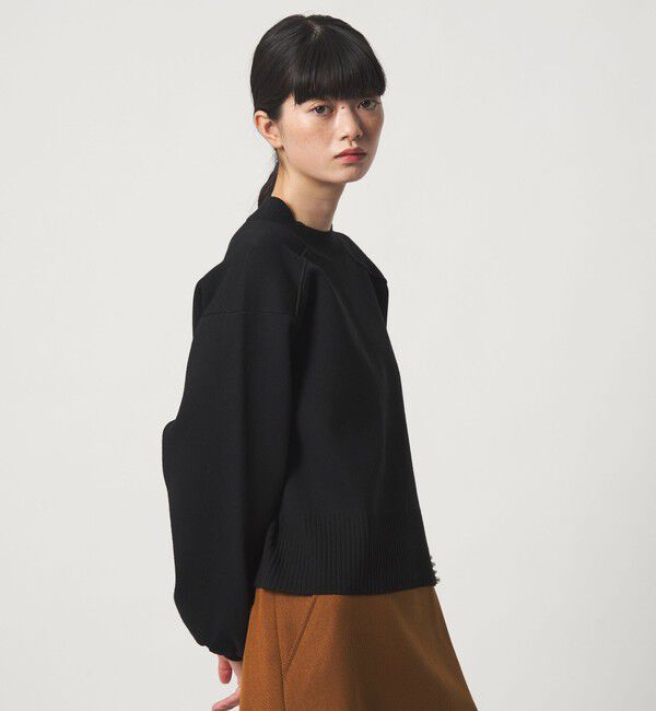 EMMEL REFINES「＜EMMEL REFINES＞EM フェイクパール スリット ニットプルオーバー」|ニット・セーター|