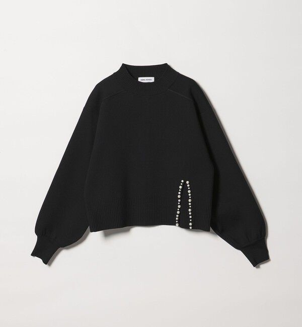 EMMEL REFINES「＜EMMEL REFINES＞EM フェイクパール スリット ニットプルオーバー」|ニット・セーター|