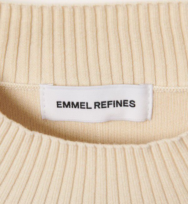 EMMEL REFINES「＜EMMEL REFINES＞EM フェイクパール スリット ニットプルオーバー」|ニット・セーター|