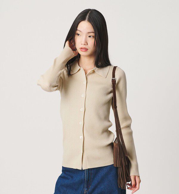 BEAUTY&YOUTH UNITED ARROWS「ポリエステルブレンド ２WAY シャツカーディガン ウォッシャブル」|カーディガン|