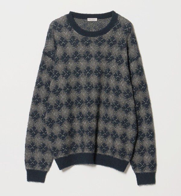 BEAUTY&YOUTH UNITED ARROWS「カールヤーン ブラー パターン クルーネック ニット」|ニット・セーター|
