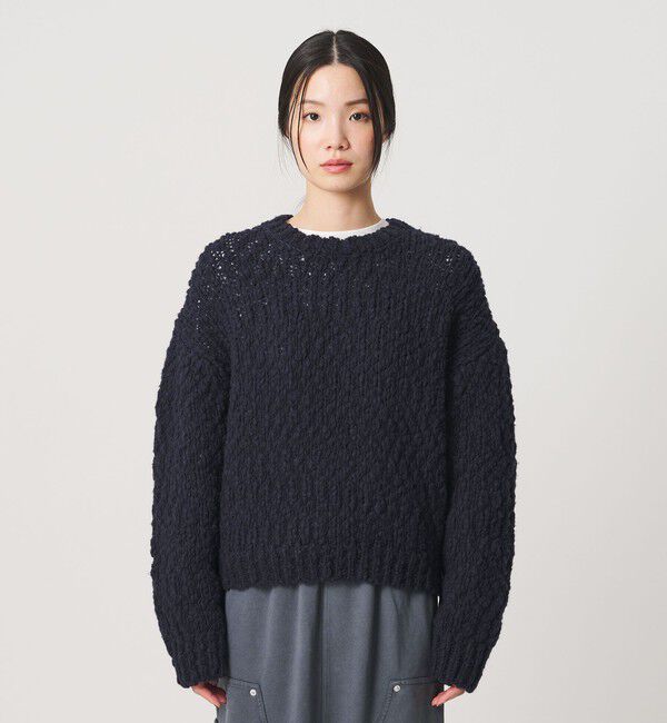 BEAUTY&YOUTH UNITED ARROWS「ジャンボスラブ クルーネック ニットプルオーバー」|ニット・セーター|