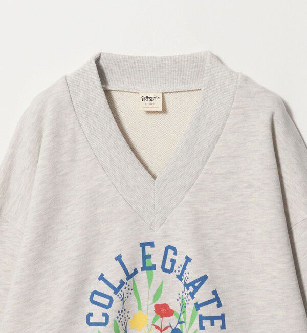 BEAUTY&YOUTH UNITED ARROWS「【別注】＜Collegiate Pacific＞プリント Vネック スウェットプルオーバー」|スウェット・ジャージ|