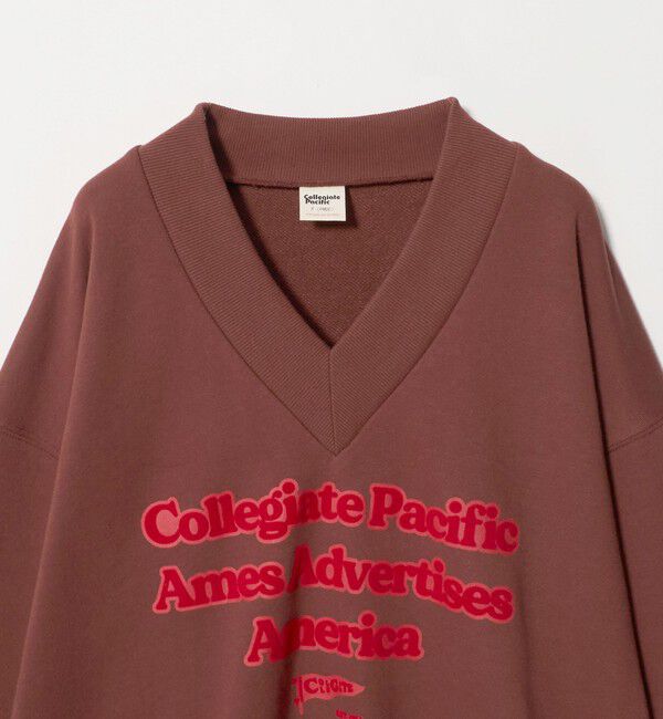 BEAUTY&YOUTH UNITED ARROWS「【別注】＜Collegiate Pacific＞プリント Vネック スウェットプルオーバー」|スウェット・ジャージ|