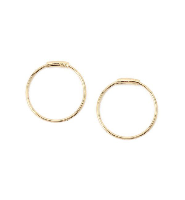 Ray BEAMS 「Ray BEAMS / K18 フープピアス 10mm」|ピアス|