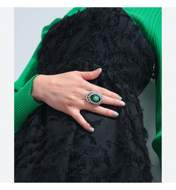BEAMS SELECTION for WOMEN「Otro Accesorio / オーバル リング」|リング|GREEN