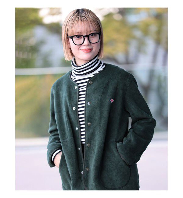 BEAMS SELECTION for WOMEN「DANTON / ノーカラー フリース ジャケット」|ブルゾン・スタジャン|