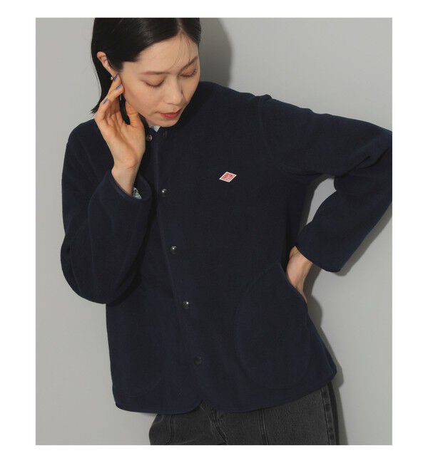 BEAMS SELECTION for WOMEN「DANTON / ノーカラー フリース ジャケット」|ブルゾン・スタジャン|