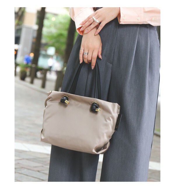 BEAMS SELECTION for WOMEN「VIOLAd&rsquo;ORO / BIANCA ナイロン トートバッグ S」|トートバッグ|TAUPE&times;BLACK