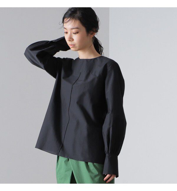 Demi-Luxe BEAMS 「AK+1 / シルクコットン ブラウス」|シャツ・ブラウス|