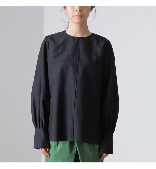 Demi-Luxe BEAMS 「AK+1 / シルクコットン ブラウス」|シャツ・ブラウス|