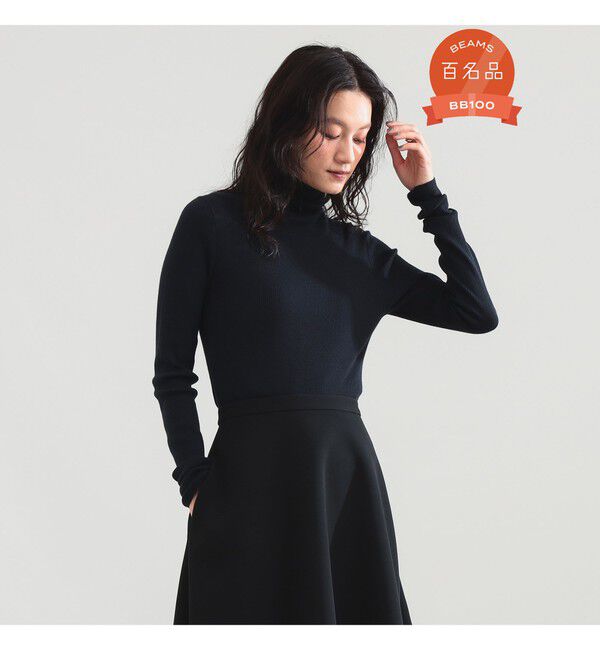 Demi-Luxe BEAMS 「リブ タートルネック ニット」|ニット・セーター|NAVY