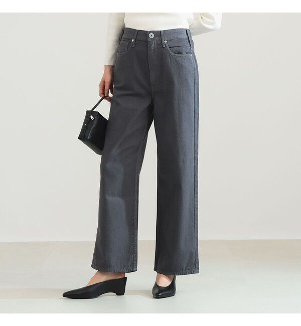 BEAMS SELECTION for WOMEN「【別注】upper hights / LAZY NIECE サイドゴム デニムパンツ」|デニム|CHARCOAL.GREY