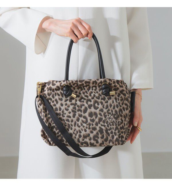 BEAMS SELECTION for WOMEN「VIOLAd&rsquo;ORO / ナイロン レオパード トートバッグ S」|トートバッグ|