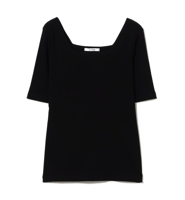 BEAMS SELECTION for WOMEN「【別注】スタイリスト佐藤佳菜子 &times; SLOANE / スクエアネック リブ Tシャツ」|Tシャツ・カットソー|