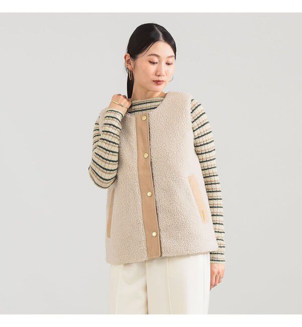 BEAMS SELECTION for WOMEN「Barbour / DULSIE ボア ライナー ベスト」|ダウン|
