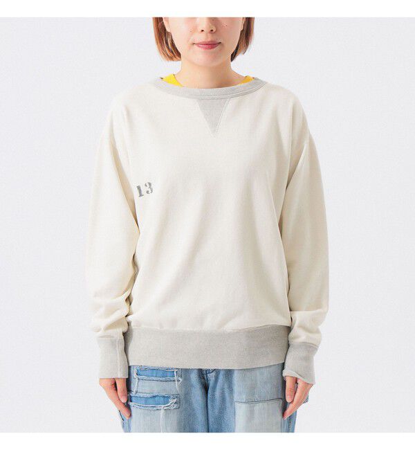 BEAMS SELECTION for WOMEN「【別注】 WAREHOUSE & CO. &times; BEAMS BOY / ステンシル13 前V スウェット」|スウェット・ジャージ|