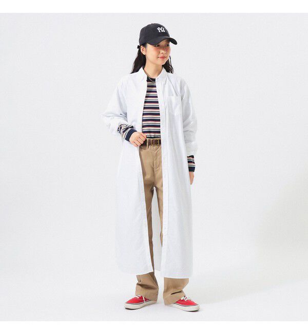 BEAMSBOY「オックスフォード BD ワンピース ロングスリーブ」|ワンピース|WHITE