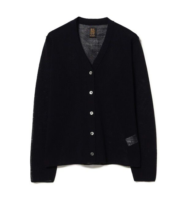BEAMS SELECTION for WOMEN「BATONER / シアー Vネック カーディガン」|ニット・セーター|BLACK