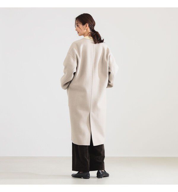 Demi-Luxe BEAMS 「リバー Vネック ロングコート」|ダッフルコート|
