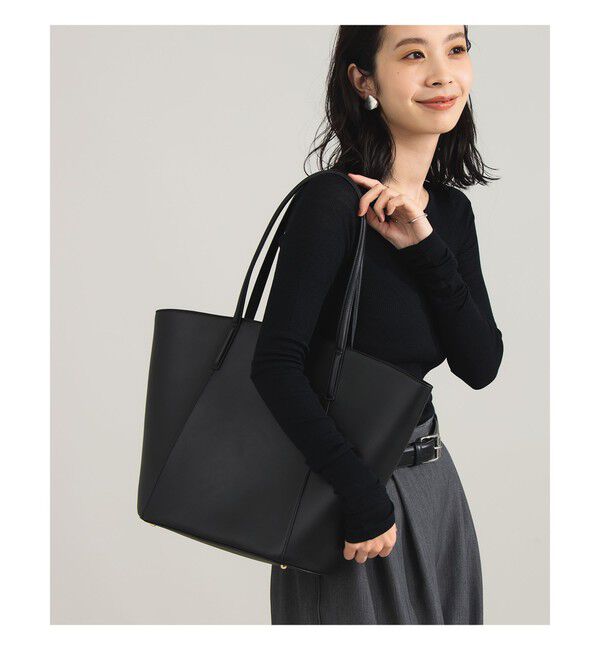 Demi-Luxe BEAMS 「【10/15 新規値下げ】レザー トートバッグ」|トートバッグ|BLACK