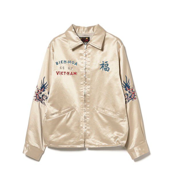 BEAMS SELECTION for WOMEN「テーラー東洋 / Mid 1960s Style Satin Vietnam Jacket &ldquo;PARACHUTE&rdquo;」|ブルゾン・スタジャン|OFF_WHT