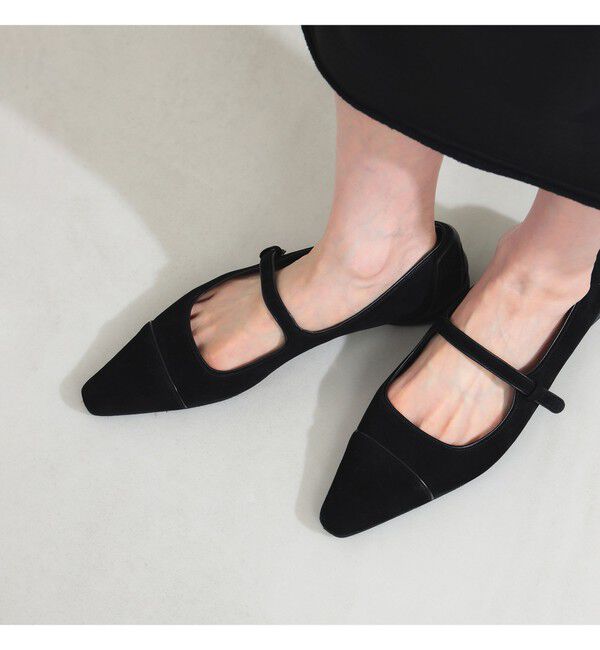 BEAMS SELECTION for WOMEN「SHISEI / CHISEL TOE BICOLOR メリージェーン パンプス」|パンプス|