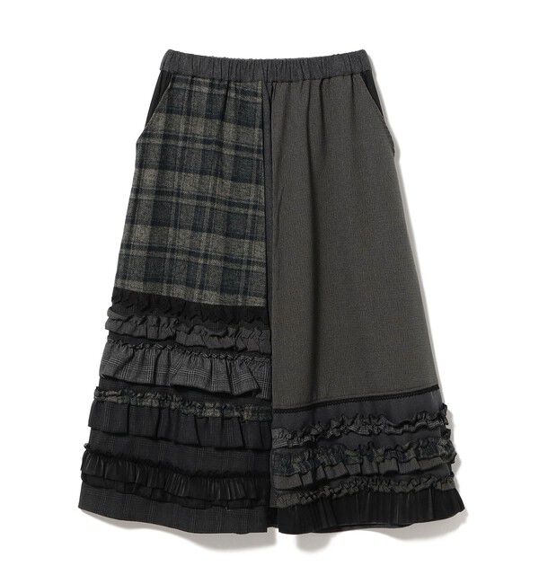 BEAMS SELECTION for WOMEN「【別注】TORI-TO &times; BEAMS BOY / チェック フリル ロング スカート」|スカート|