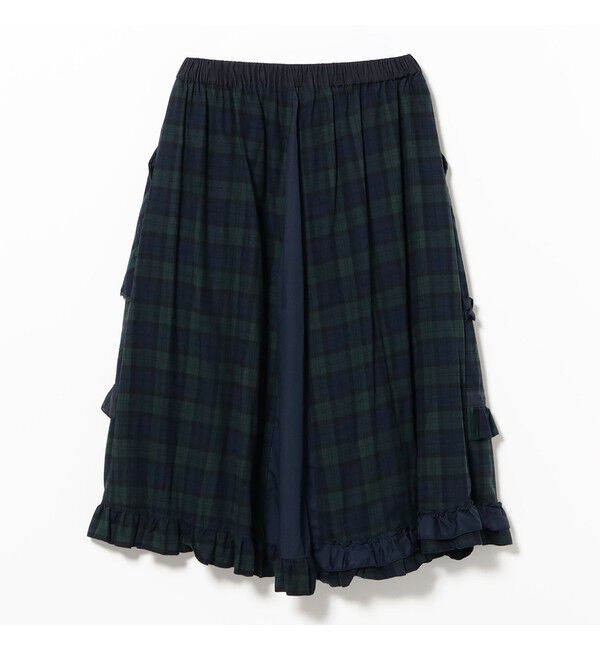 BEAMS SELECTION for WOMEN「【別注】TORI-TO &times; BEAMS BOY / チェック フリル ロング スカート」|スカート|