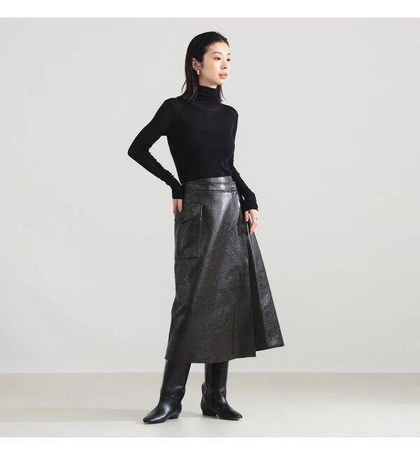 BEAMS SELECTION for WOMEN「ORR / フェイクレザー ラップスカート」|スカート|