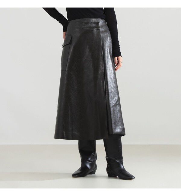 BEAMS SELECTION for WOMEN「ORR / フェイクレザー ラップスカート」|スカート|