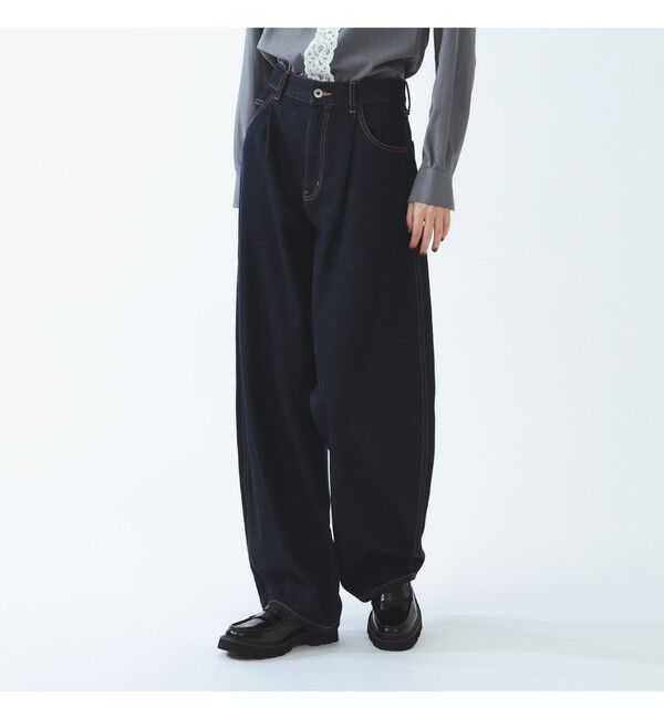 Ray BEAMS 「デニム 1タック カーブ パンツ」|デニム|INDIGO