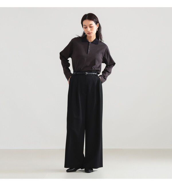 BEAMS SELECTION for WOMEN「BATONER / ブラウジング ポロ ロングスリーブ Tシャツ」|Tシャツ・カットソー|