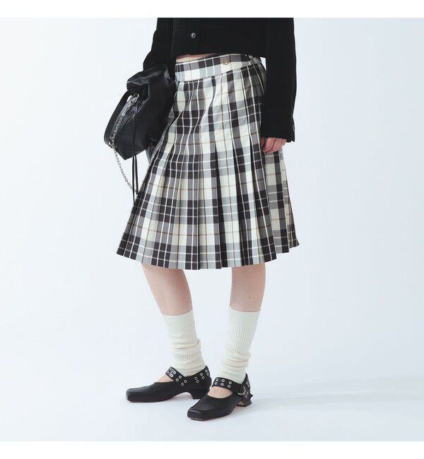 BEAMS SELECTION for WOMEN「【別注】FRED PERRY &times; Ray BEAMS / チェック スカート」|スカート|ECRU DARK CARAMEL