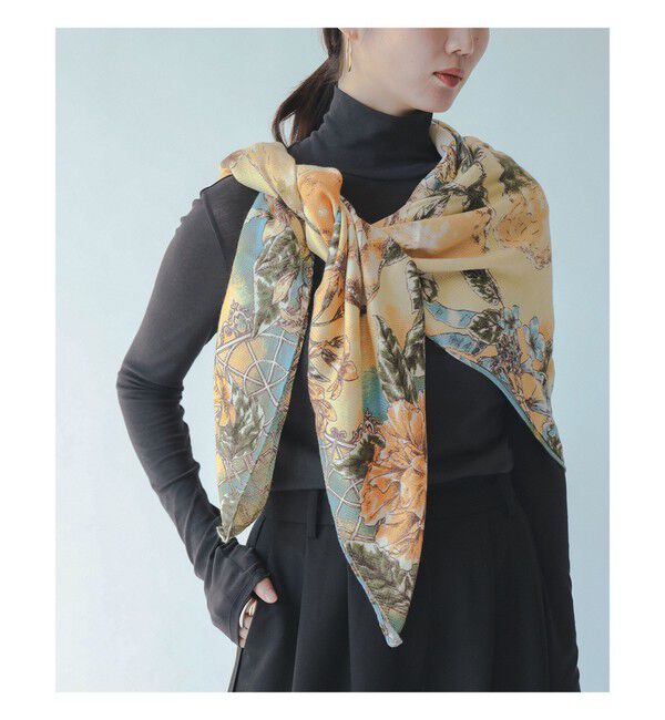 Demi-Luxe BEAMS 「manipuri / オランジュリー ガーデン ストール」|ストール|YELLOW