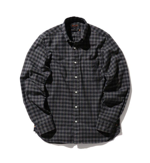 BEAMS PLUS「BEAMS PLUS / シャギーギンガムチェック ボタンダウンシャツ」|シャツ・ブラウス|
