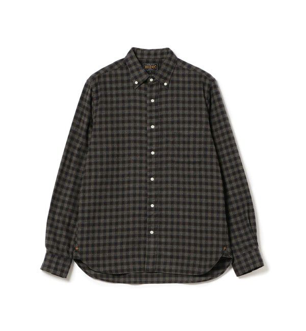 BEAMS PLUS「BEAMS PLUS / シャギーギンガムチェック ボタンダウンシャツ」|シャツ・ブラウス|