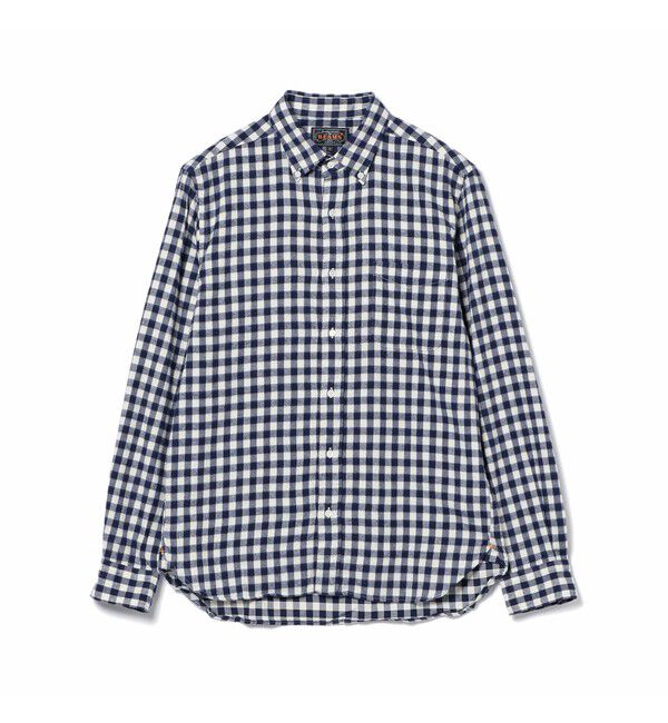 BEAMS PLUS「BEAMS PLUS / シャギーギンガムチェック ボタンダウンシャツ」|シャツ・ブラウス|