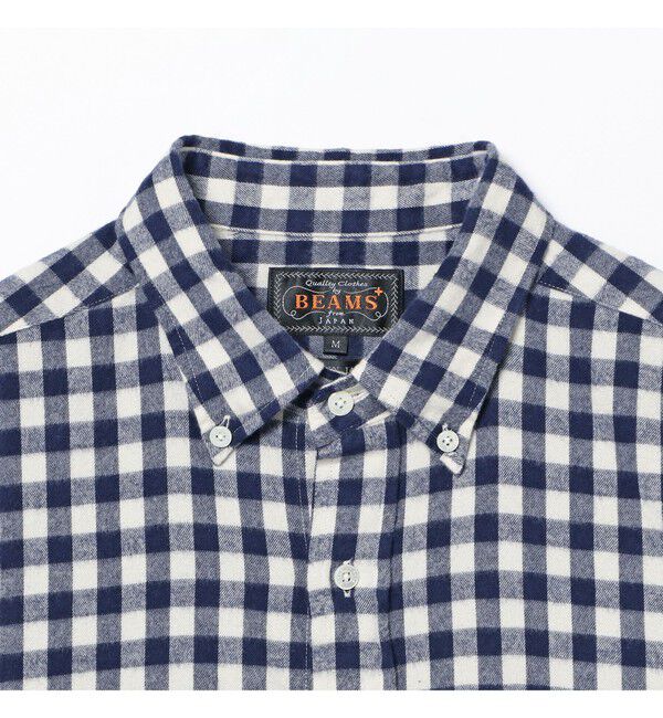 BEAMS PLUS「BEAMS PLUS / シャギーギンガムチェック ボタンダウンシャツ」|シャツ・ブラウス|