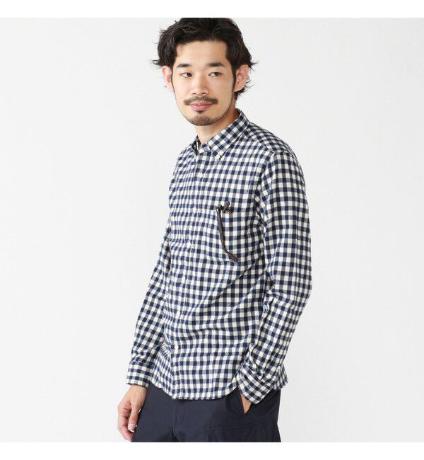 BEAMS PLUS「BEAMS PLUS / シャギーギンガムチェック ボタンダウンシャツ」|シャツ・ブラウス|