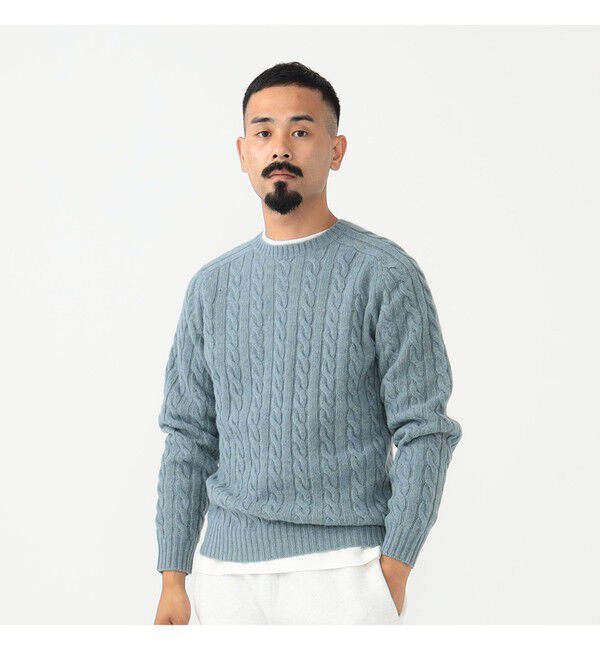 BEAMS PLUS「5ゲージ ケーブル クルーネック」|ニット・セーター|