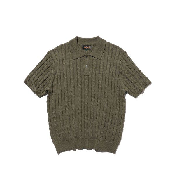 BEAMS PLUS「Knit Polo Cable」|ポロシャツ|