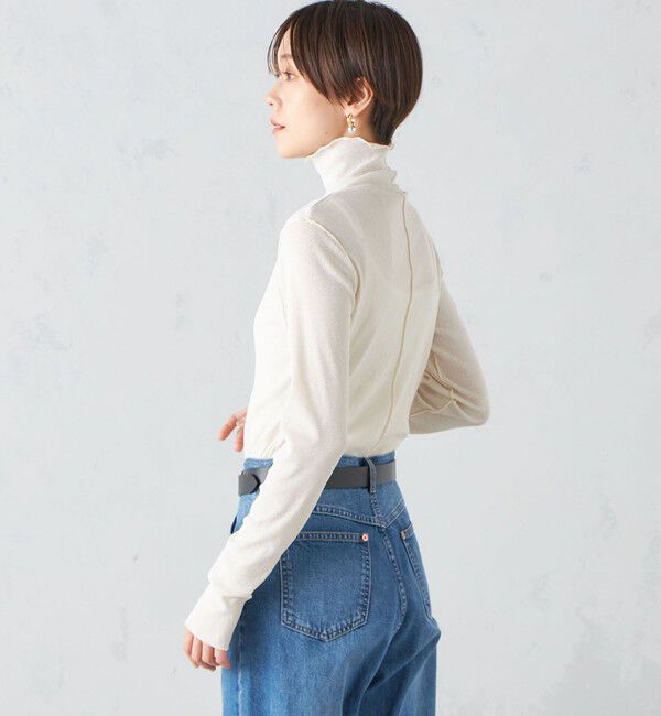 SHIPS for women「〈手洗い可能〉ドライタッチ リブ タートル」|Tシャツ・カットソー|