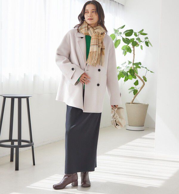 SHIPS for women「《一部予約》チェック カシミヤ ストール」|ストール|