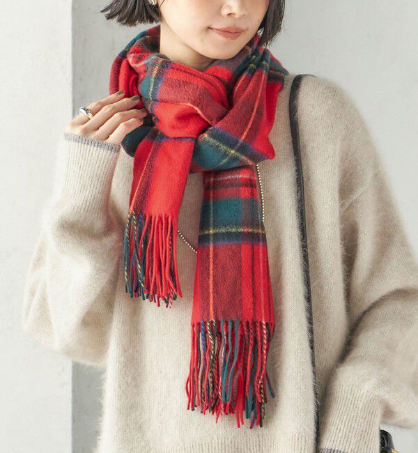 SHIPS for women「《一部予約》チェック カシミヤ ストール」|ストール|
